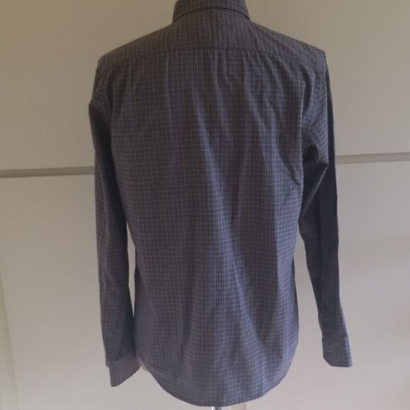 Banana Republic Grey Shirt, Burg/Yellow Plaid - Picture 6 of 8